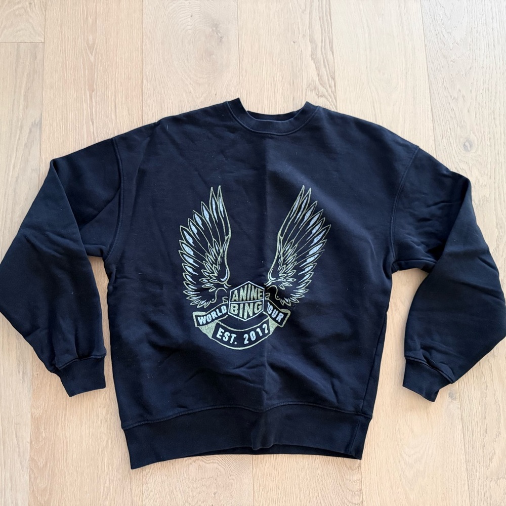 XS Anine Bing World Tour Crewneck Sweatshirt